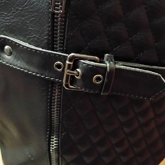 Women's Quilted Knee High Riding Boots Black Size 11 - Picture 11 of 13